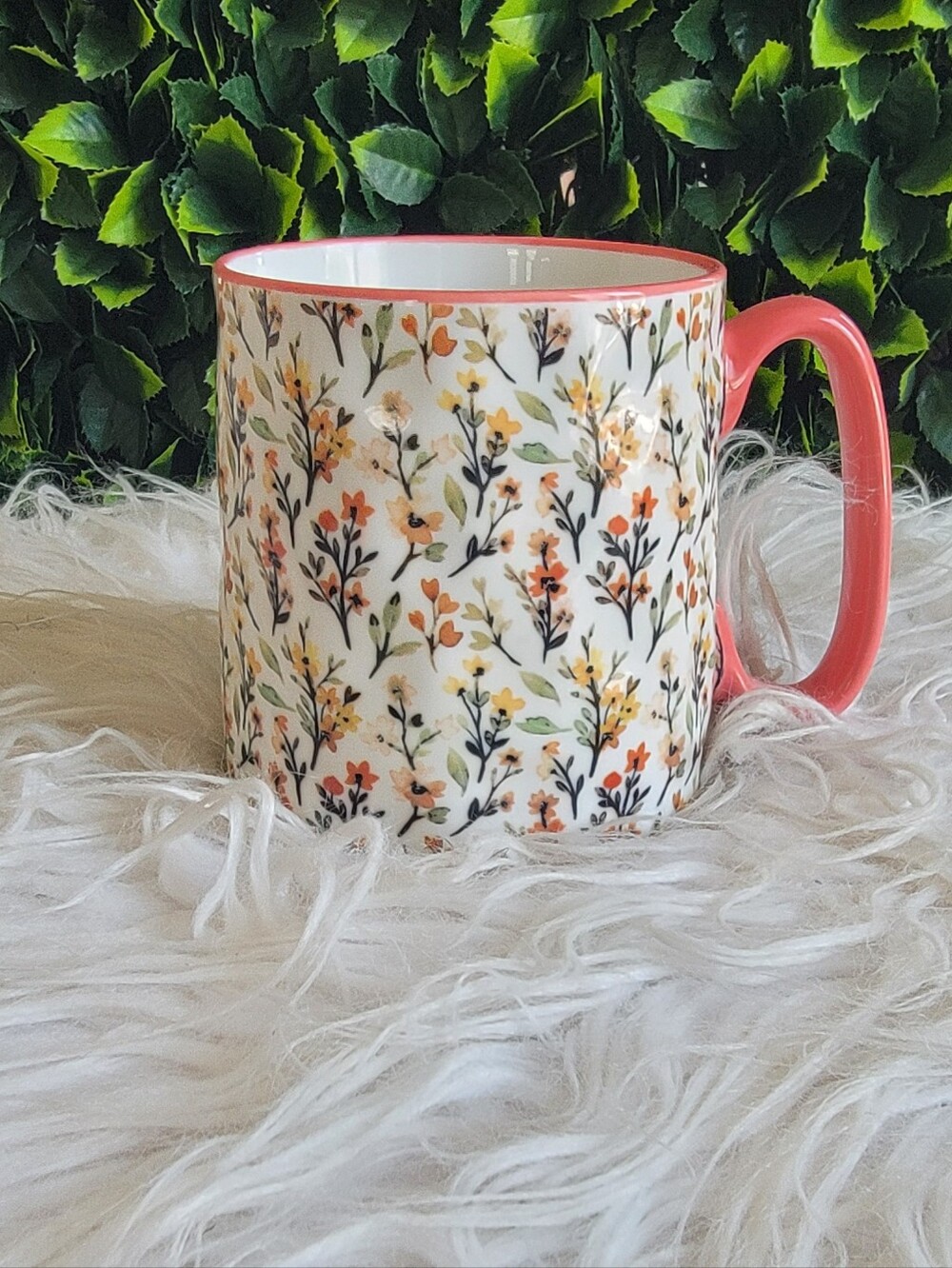 Fall Floral Ceramic Coffee Mug